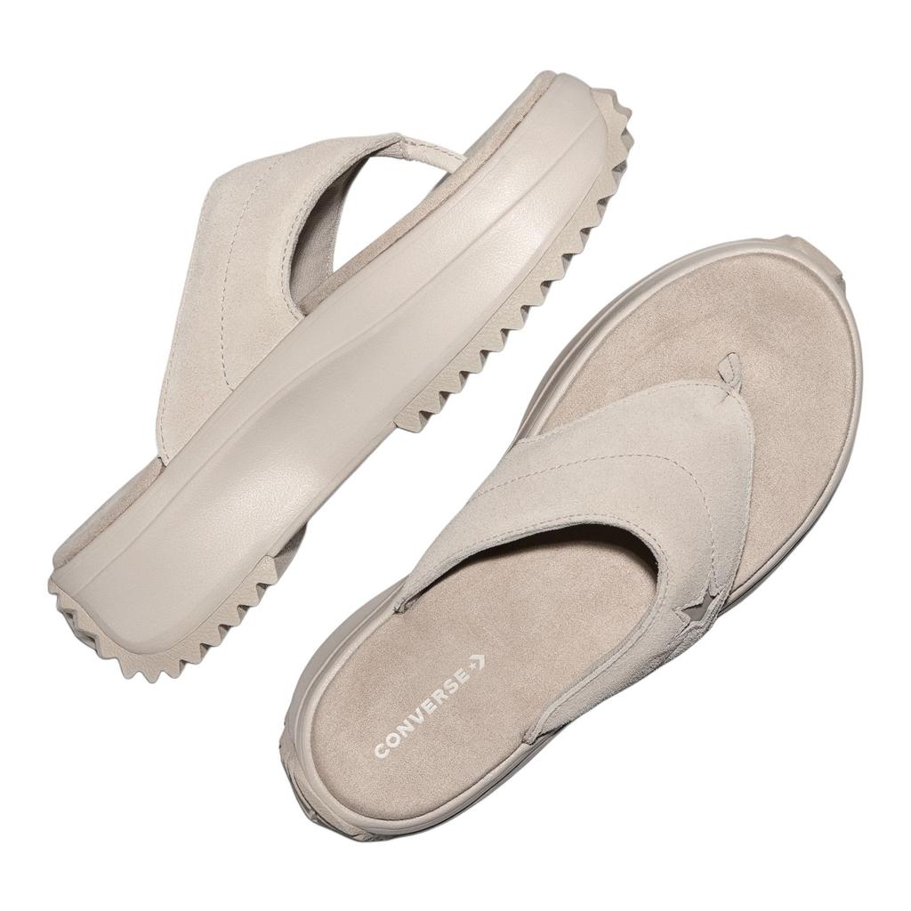 Converse Run Star Thick Sole Round Toe Solid Color Rubber Bottom Flip Flops Unisex Footwear A20651C