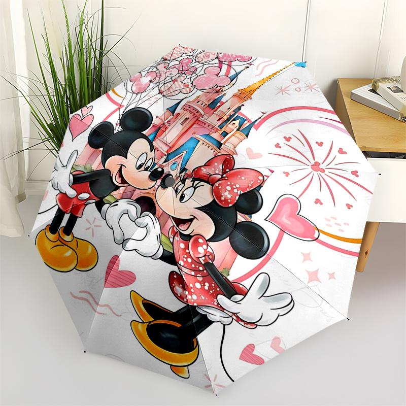 

Mickey and friends Themed Travel Umbrella-8 Ribs Automatic Opening and Closing, Portable Folding Design, Compact and Stylish Umbrella