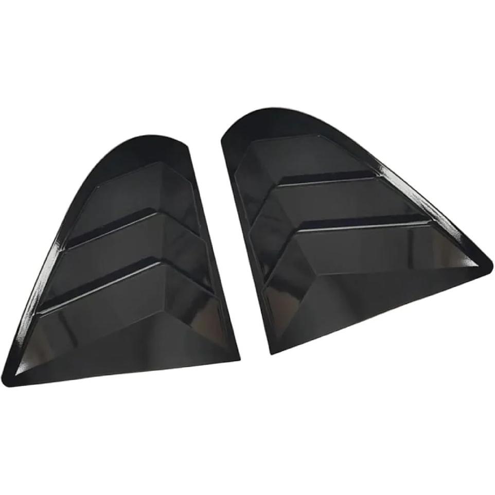 For Mitsubishi Lancer EX X EVO 2008-2018 Rear Window Louver Shutter Cover Side Vent Trim Windshield Decor Car Accessories(Gloss Black)