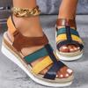 Women Shoes Plus Size 36-43 Summer Fashion Women Wedges Platform Sandals Med Heel Comfortable Hollow Out Sandalias De Mujer