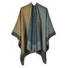 Women's Fashion Autumn Winter Warm Scarf Sweet Striped Diamond Cape Korean Style Pashmina Shawl