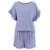 Western Style Summer Short sleeve Top Shorts Comfortable Set Homewear Loose Top and Shorts Set