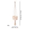 Bohemian Hand-Woven Cotton Rope Hanging Basket with Bamboo Ring