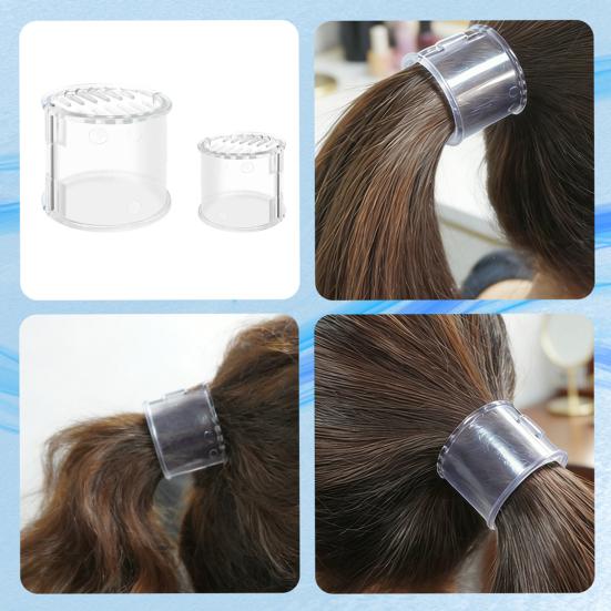 Damen Haarnadel Anti-Rutsch Kammzähne Hoher Pferdeschwanz Haarspange Schnallen-Design Transparent