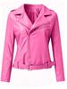 New women's short PU leather jacket motorcycle jacket slim and thin European and American style fashion versatile coat