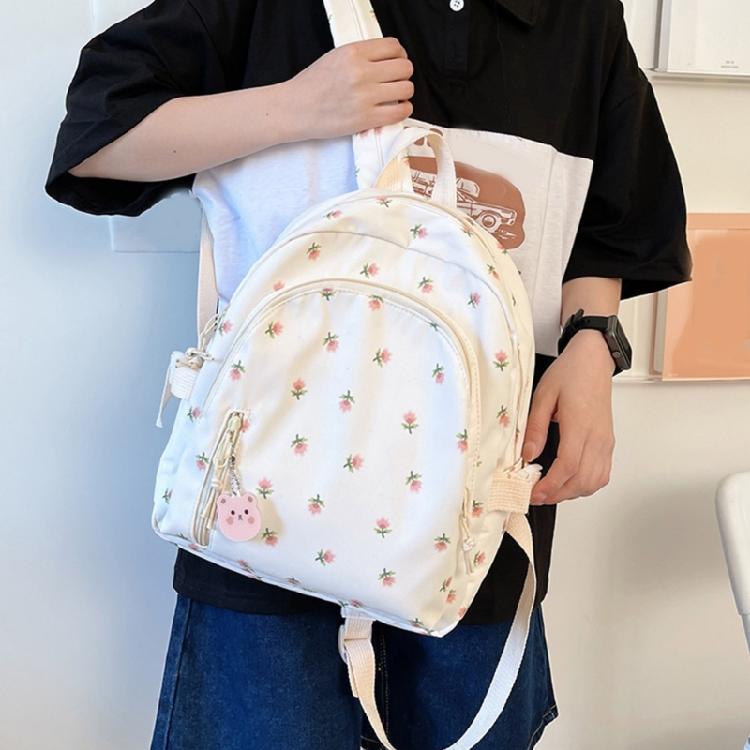Students School Backpack Flower Print Backpack Travel Rucksack Korean Styles Daypacks Girls Travel Backpack