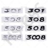 SQOB1 ABS 206 207 301 308 Rear Trunk Logo 307 508 3008 2008 4008 5008 Emblem Badge For Peugeot Car Styling Tailgate Emblem Stickers