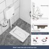 Compact Ceramic Squat Toilet with Flip Lid and Cover Plate
