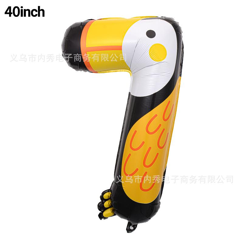 32 Inch Number Aluminum Film Gold Red And Black Gradient Color Birthday Decoration Wedding Party