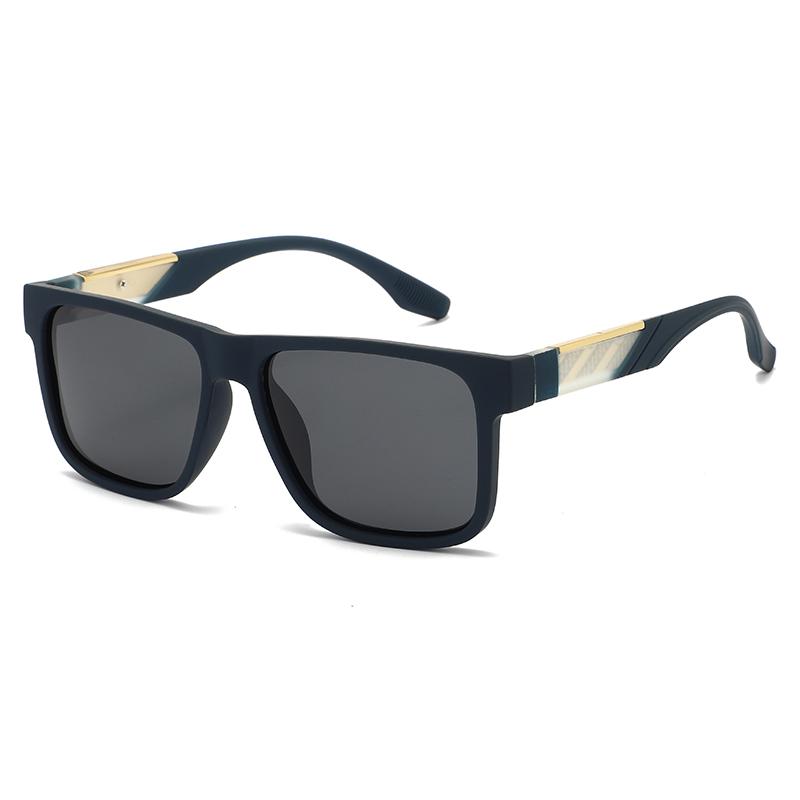 

Trendy Daily Sunscreen Sunglasses Square Frame Comfortable Nose Pad Long Wear No Pressure Face Shape Friendly Sunglasses JG3007 синий