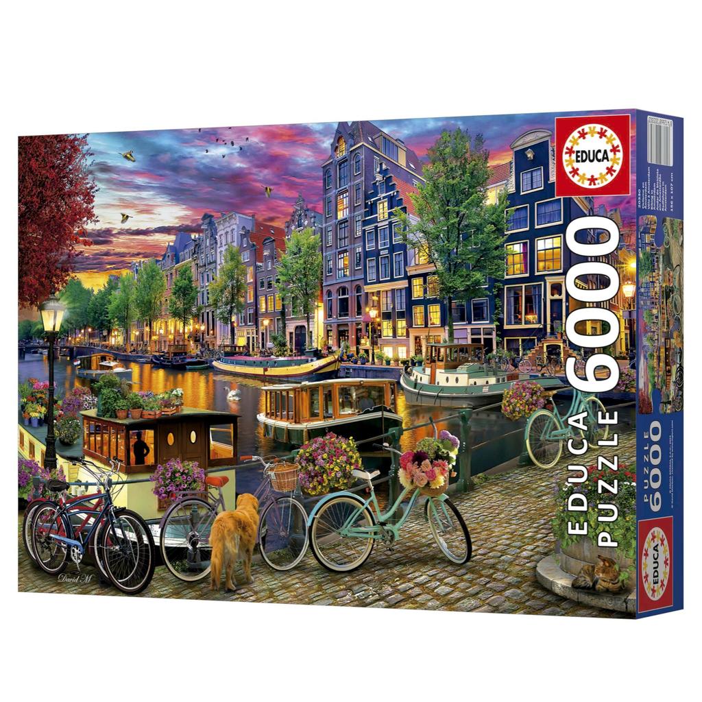 Puzzle - EDUCA - Bicycles In Amsterdam - 6000 Pieces - 156 X 107 Cm - From 15 Years