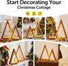Wooden Luminous Christmas Tree Ornament with String Lights