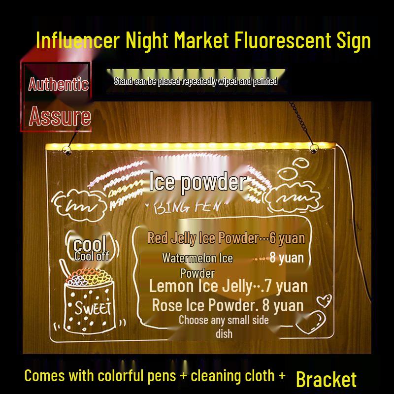 Glow-in-the-Dark Double-Sided Acrylic Drawing Board: A Perfect New Year Gift for Kids and Friends