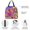 Hippie Colorful Flower Insulated Lunch Bag for Kids School Cooler Thermal Food Box Tote Portable Lunch Boxes Container