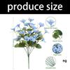 Realistic Looking 7 Heads Plastic Hibiscus Flower Arrangement Outdoor Artificial Flower Suitable For Garden Enhancement