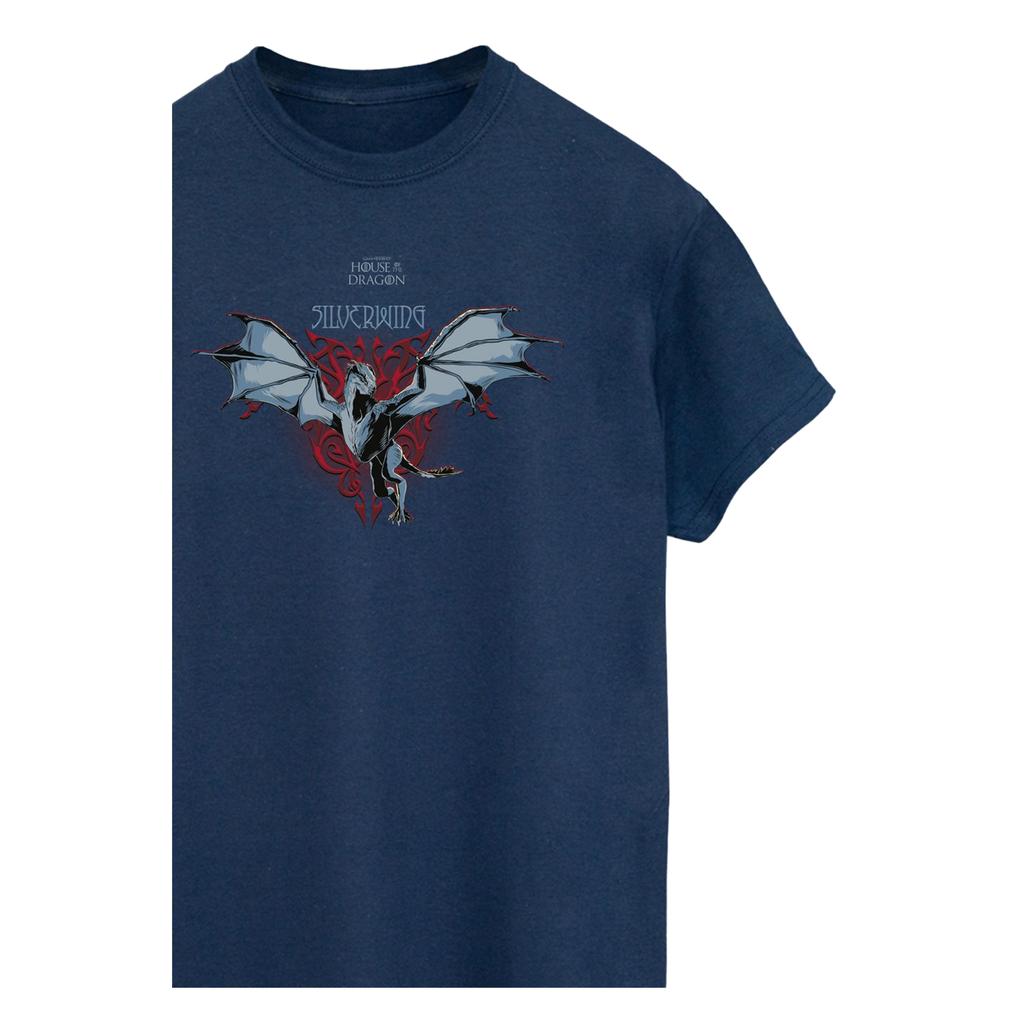 House Of The Dragon Womens/Ladies Silverwing Dragon Cotton Boyfriend T-Shirt