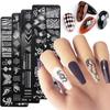 1Pc Snake Nail Art Stamping Plates Wild Animal Prints Leopard Tiger Skins Nail Stencils Flower Lace Stamping Templates