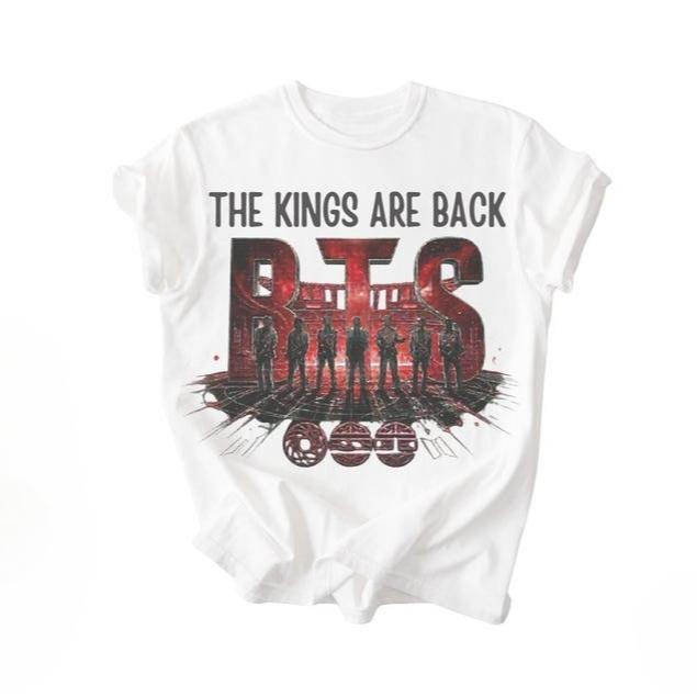 

2026 Summer Fashion Trendy Tee BTS Arirang World Tour 2026 Shirt, the Kings Are Back Shirt, Bangtan 2026 Concert Tee, Merch Gift for Kpop Fan 4XL