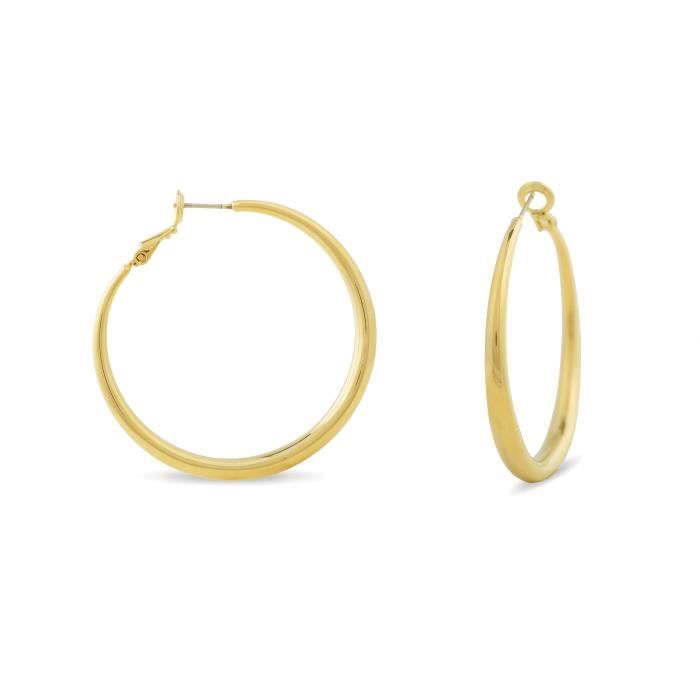 Boucles D'oreilles Sira Alliage Plaqué Or Jaune 18 Carats