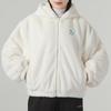 Puma Letter Print Hooded Warm Casual Fleece Jacket Women jackets White 625194-65
