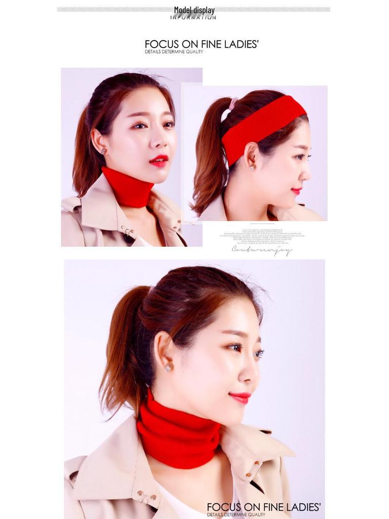 Women's Cashmere Snood Pullover: Warm Knit Neck Warmer & Dickey Collar