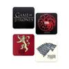Coaster - Game of Thrones - Set of 4 - Printed Sigils - White - One Size