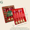 Cartoon Christmas Stainless Steel Cutlery Set: Colorful Spoon & Fork