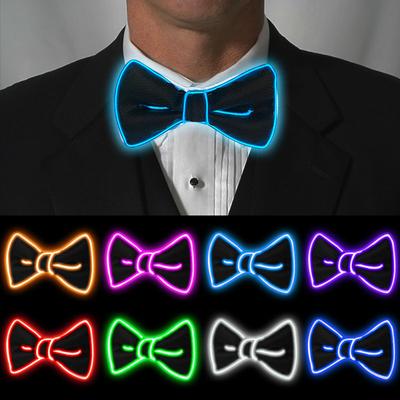 Luminous LED Bow Shining Tie Suitable for Wedding Birthday Party Christmas Decoration Halloween Role Playing Costume Accessories