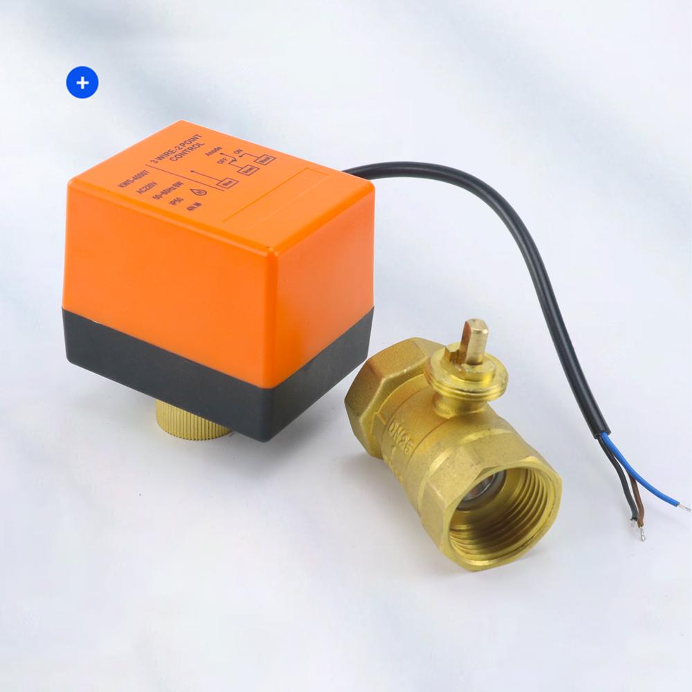 1/2" 3/4" 1" Brass 2-way Motorized Ball Valve DN15/DN20/DN25 Three-Wire two-control Electric Solenoid Valve 220V AC 12V DC