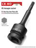 Compact Air Impact Wrench: 1/2" Hex H-Type Pneumatic Screwdriver with Chrome Molybdenum Socket