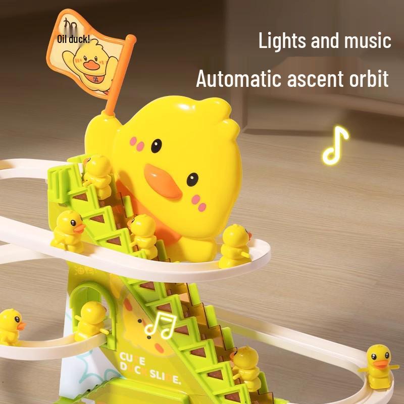 Children's Educational Stair-Climbing Yellow Duck Toy for Ages 1-3