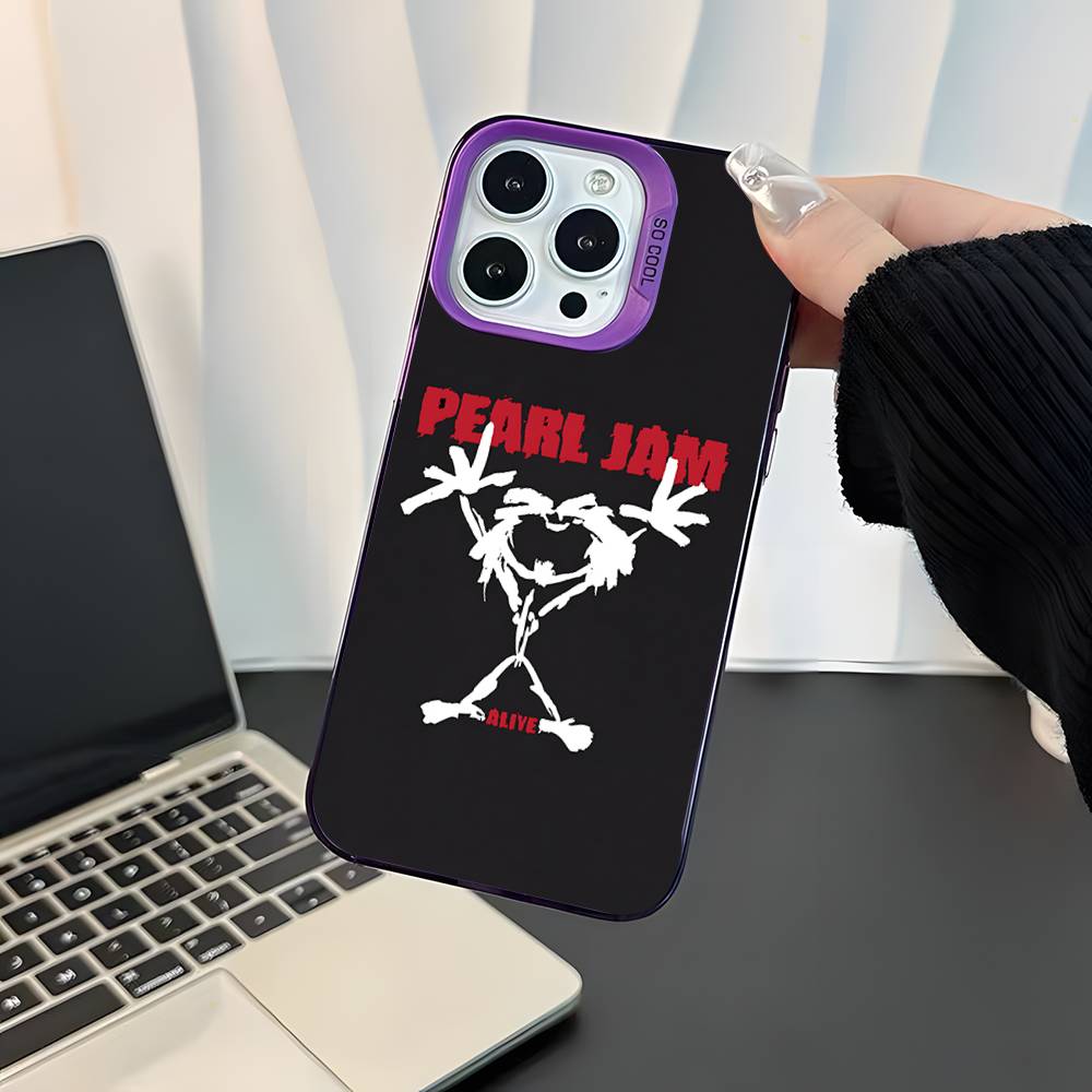

P-Pearl J-Jam Phone Case For iPhone 17,16,15,14,13,12,11,Mini,Pro,E,SE4,XS,MAX Purple Candy Matte Cover iPhone17pro