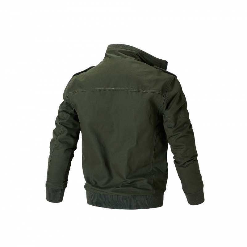 Jesienno-zimowa kurtka męska 95% bawełna stójka cienka odzież robocza luźna kurtka plus aksamit duży rozmiar młodzieżowa kurtka pilota