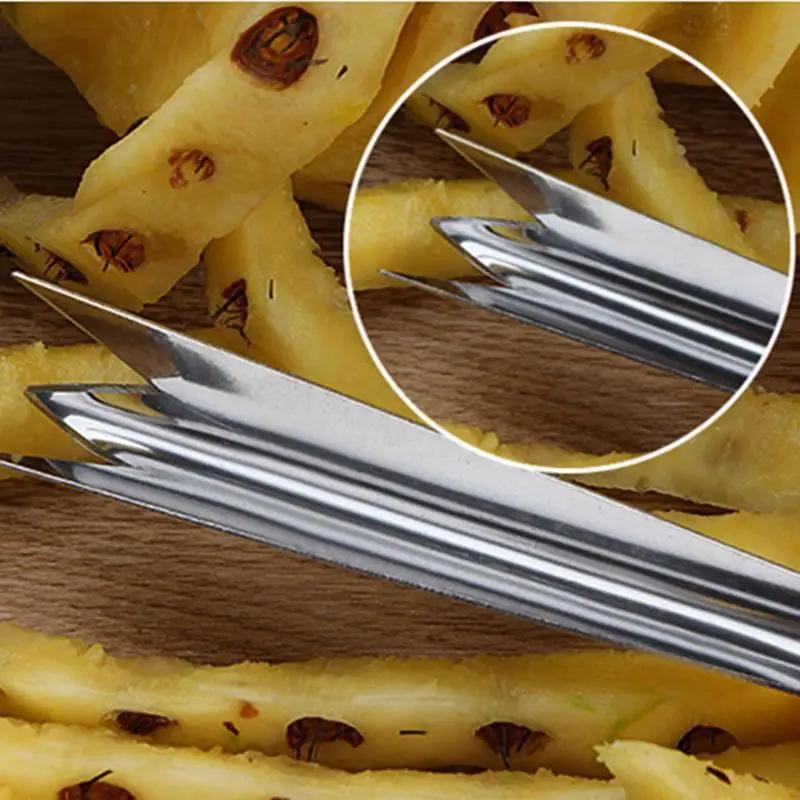 Coltello per Ananas in Acciaio Inossidabile, Sbucciatore per Frutta, Utensile per Verdura, Utensile da Cucina Intelligente, Processore.