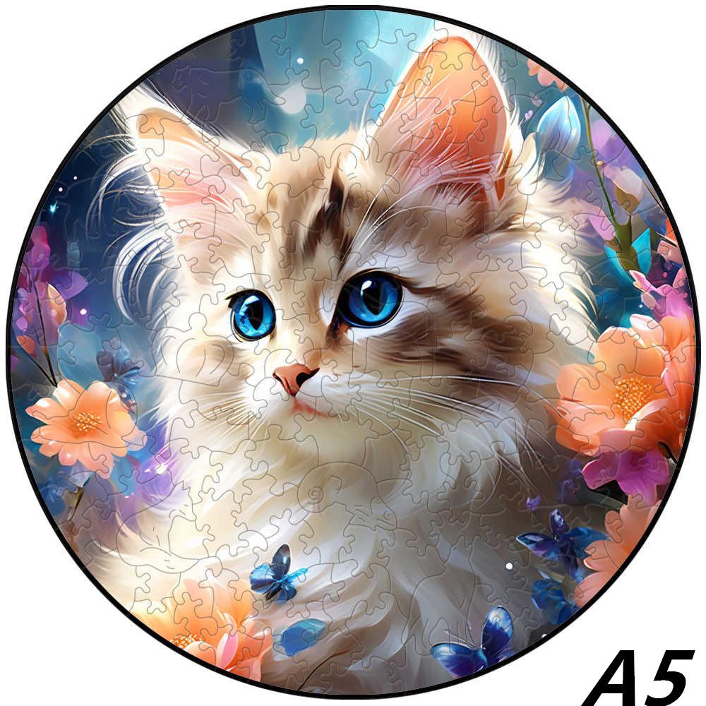Children Cute Animal Wooden Puzzles Montessori Games 3d Wooden Puzzle Adults Christmas Board Games Ideal for The Whole Family Do-It-Yourself