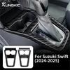 ABS Carbon Fiber Style Cover for Suzuki SWIFT 2024 2025 Car Central Control Gear Shift Panel Interior Trim Accessories