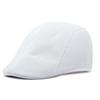 Men Breathable Mesh Flat Cap Summer Sunshade Ivy Cap Lightweight Duckbill Hat Retro Plain Forward Cap for Middle-Aged