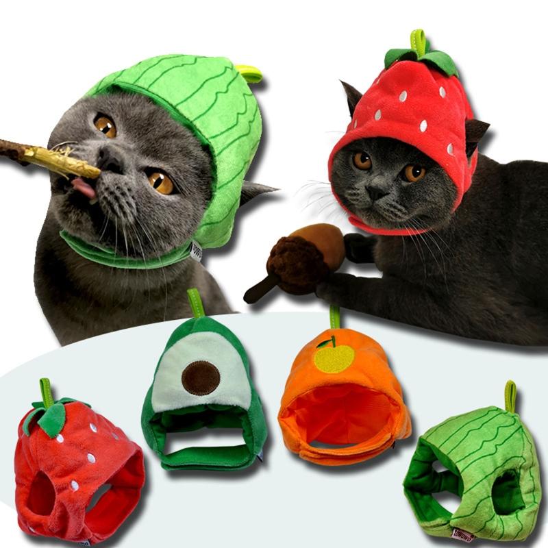 Cappello Costumi Frutta per Animali Domestici per Cani Gatti Carini Copricapo Cappello Accessori per Feste Animali Oggetti di Scena per Foto Adatto per Gatti e Cuccioli