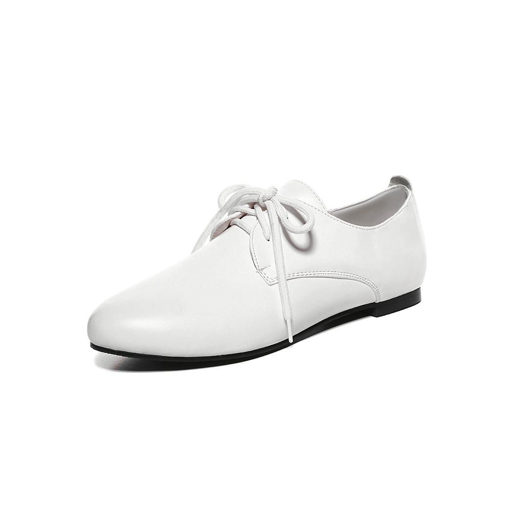 Scarpe basse da donna a stringa moda stile college britannico casual scarpe basse comode taglie grandi a taglio basso