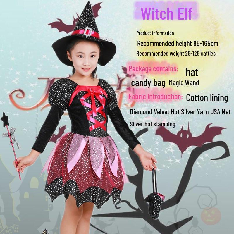 European and American Children's 2021 Halloween Witch and Anime Cosplay Costumes