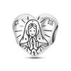 925 Silver Nossa Senhora Aparecida Dangle Cross Charms Pendants Fit Qikaola Bracelets DIY Jewelry For Women