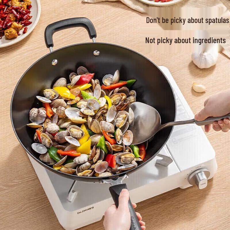 COOKER KING 32cm Cast Iron Wok