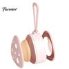 Small Jewelry Organizer Powder Puff Storage Box with Mirror And Handle, Dustproof Portable Case Makeup Sponge Container, Compact for Outdoor