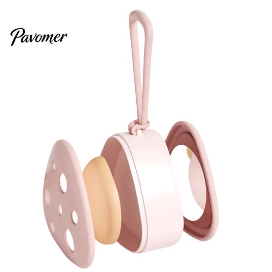 Small Jewelry Organizer Powder Puff Storage Box with Mirror And Handle, Dustproof Portable Case Makeup Sponge Container, Compact for Outdoor