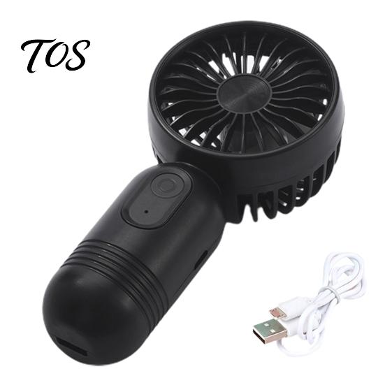 Ventilateur à piles Mini ventilateur portable, Rechargeable par USB portable 3 vitesses Vent puissant pour le voyage, Petit refroidissement personnel d'été, Cadeau Enfants Adultes
