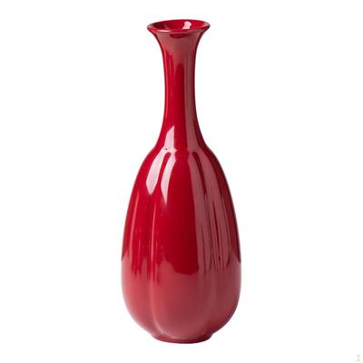 Ceramic Bud Vase In Red for Floral Displays Home And Office