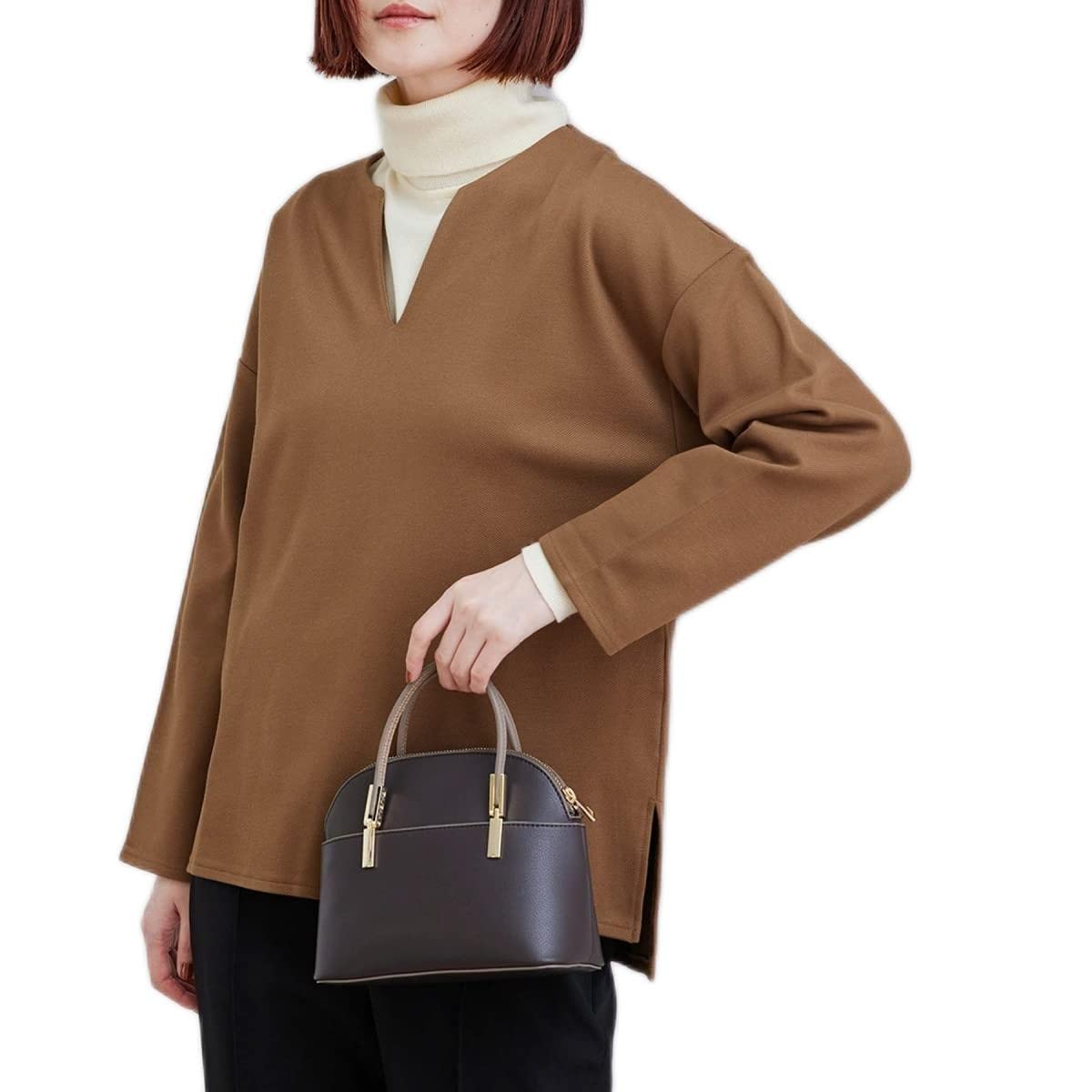 

ROPE PICNIC Топ с вырезом «капелька» Темно-коричневый Размер 38 Женский на флисовой подкладке GDM50510, (20)