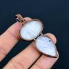 Rainbow Moonstone Pendant Gemstone Jewelry, Copper Electroformed Pendant, Handmade Beautiful Jewelry Pendant