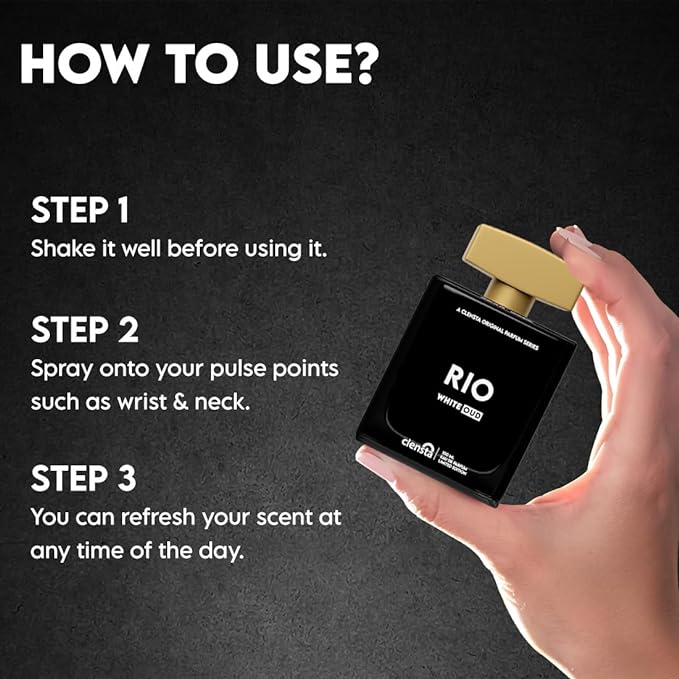 Clensta Limited Edition RIO - White Oud Perfume for Men | Eau De Parfum | Premium Luxury Limited Edition Perfume | Long Lasting Perfume | 100 Ml