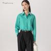 Raphenny Women's Solid Long Sleeve Commuter Blouse
